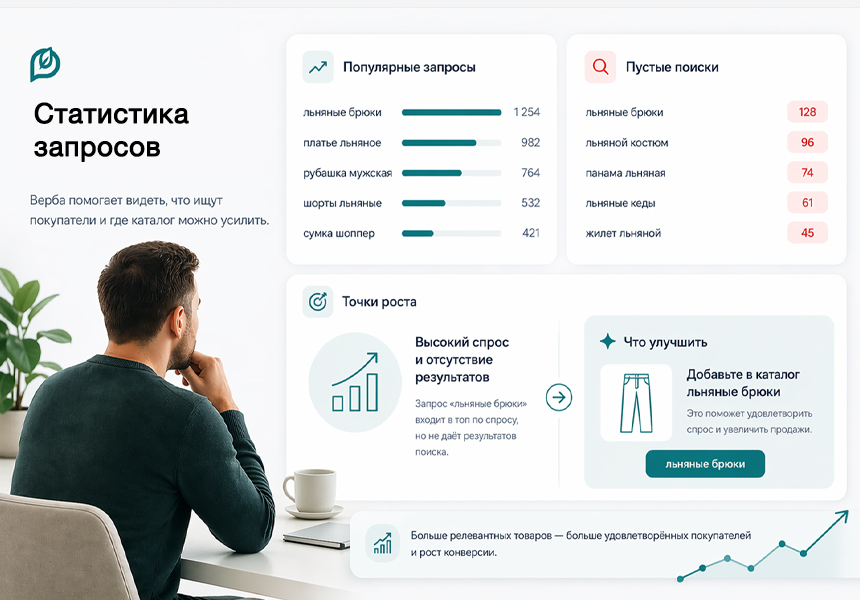 Дубовой: Верба - векторный умный поиск товаров через нейросети