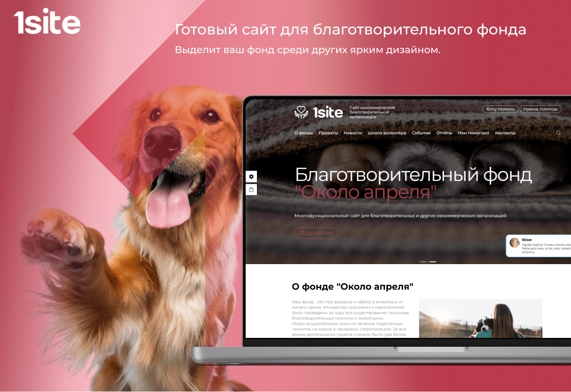 1Site.NKO - Сайт некоммерческой организации, благотворительного фонда