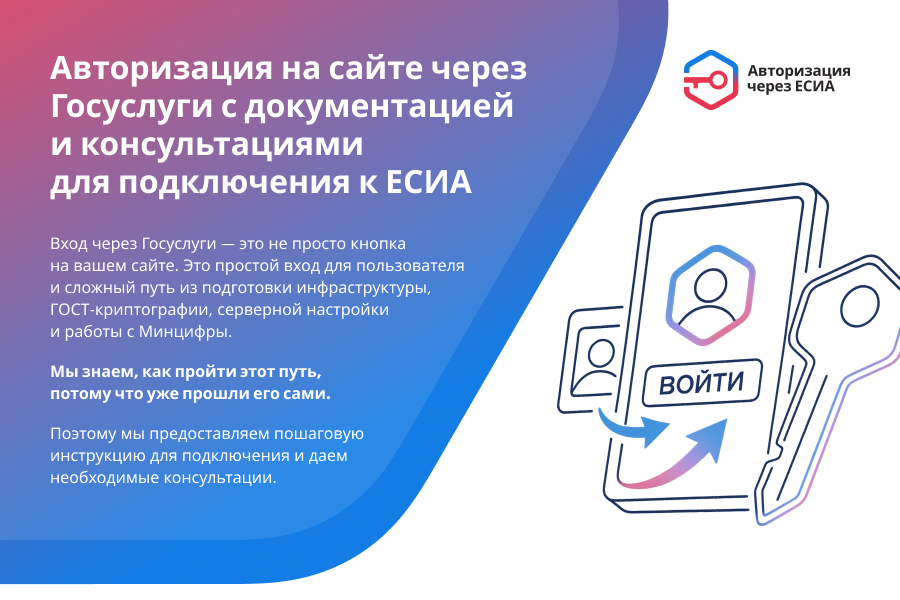 ЕСИА Авторизация. Вход на сайт через Госуслуги