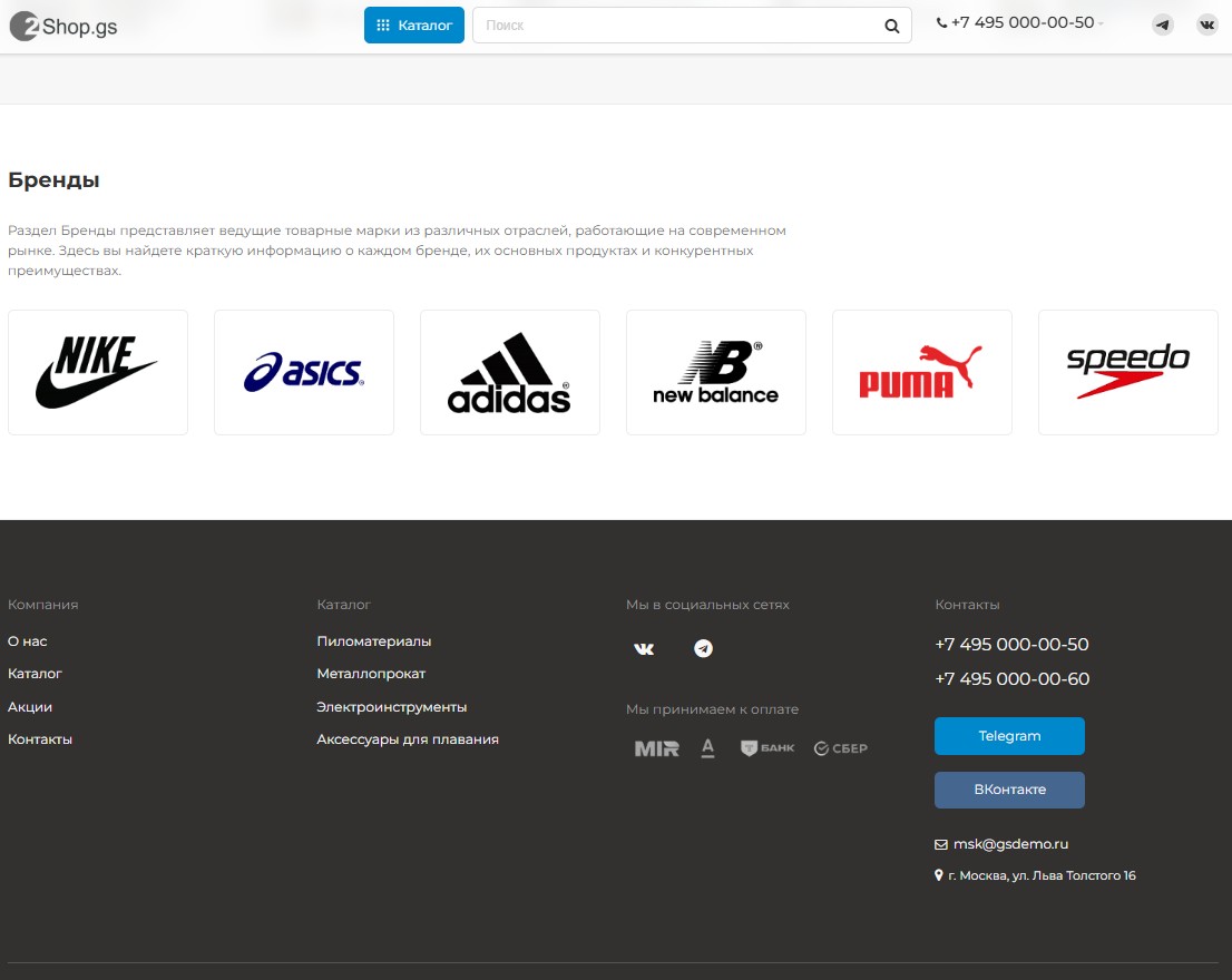 Shop.GS - 2.0 универсальный магазин