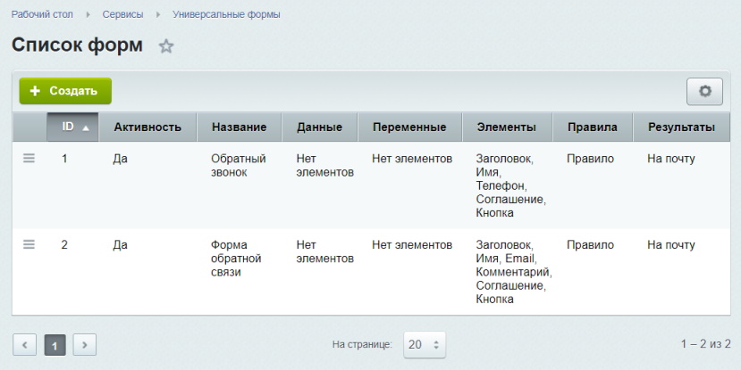 Универсальные формы и калькуляторы