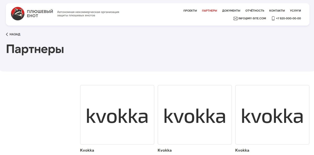 kvokka:Сайт некоммерческой организации и благотворительного фонда