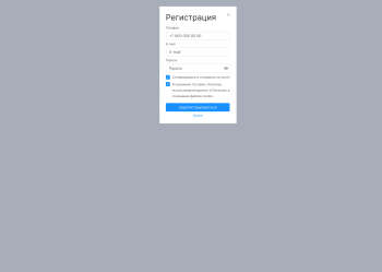 Авторизация в модальном окне