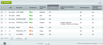 Завершение регистрации